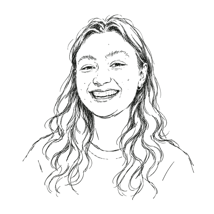 Ink sketch portrait of Julia König